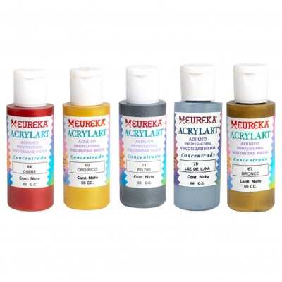 Acrílico Decorativo Acrylart Metalizado/ Perlado x60 ml Eureka