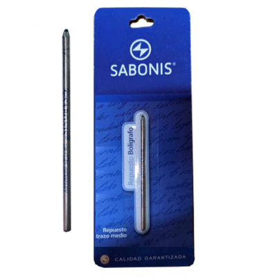 Repuesto para boligrafo corto AZUL Sabonis