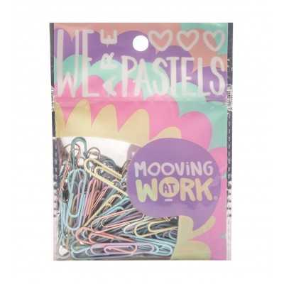 Clips 33 mm Pastel At Work x60 unidades Mooving