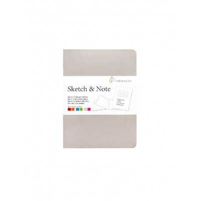 Sketch Note A6 Grey /Pink Bundle Blanco Natural Rugosidad Agradable de 125 gramos x20 hojas Hahnemühle