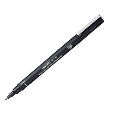 Marcador brush  0.8 mm Fine Line negro punta pincel Uni-Pin