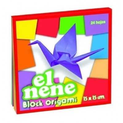 Papeles para Origami de 15x15 cm Color x24 hojas Paperland