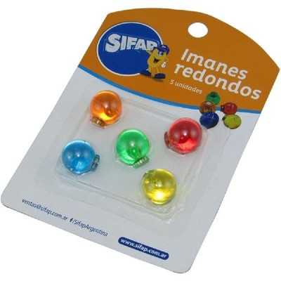 Imanes redondos blister x5 unidades Sifap
