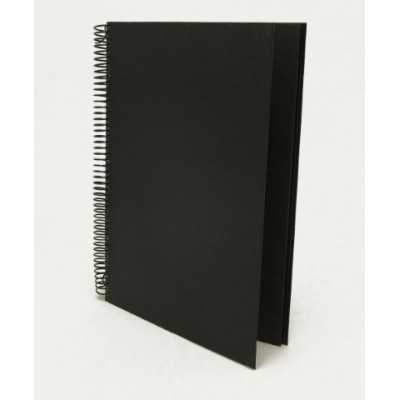 Cuaderno espiralado hojas negras oficio 130 gramos Brock