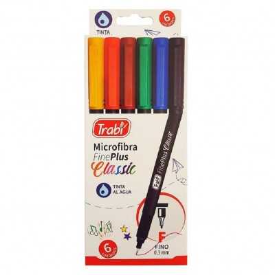 Set Microfibra Fine Liner Plus trazo 0,2 mm x6 colores Trabi