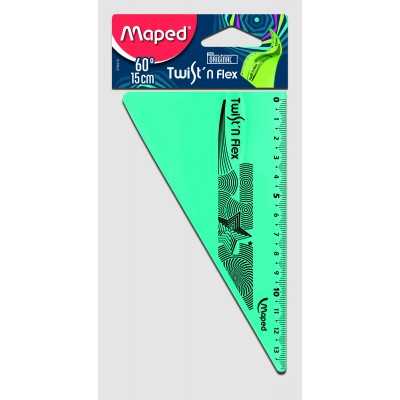 Escuadra 15cm x 60º twist n flex Maped