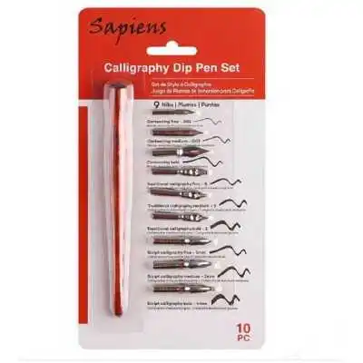 Set Calligraphy con Portapluma y 9 Plumas Sinoart Sapiens