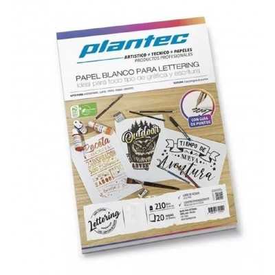 Block A4 de 210 gramos para dibujo y lettering x20 Hojas emblocado Plantec