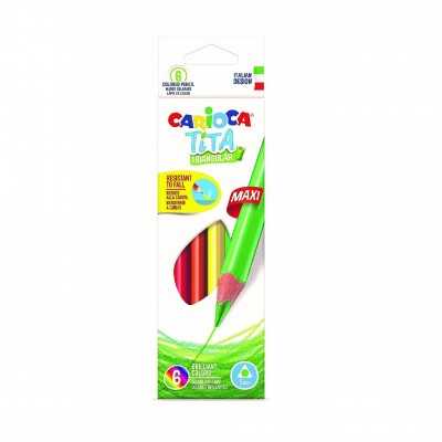 Lápices de colores MAXI TITA triangulares x6 unidades Carioca