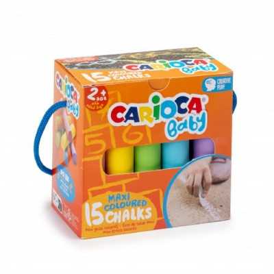 Tiza maxi Baby valija x15 colores Carioca