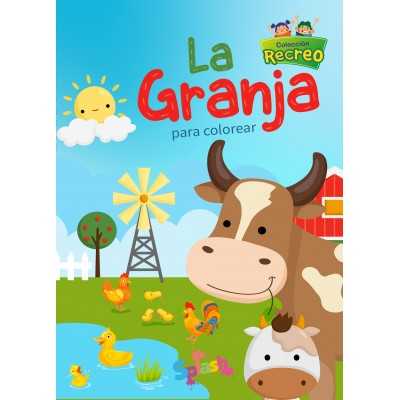 Libro para pintar 20x28 cm 48 pág. Recreo La granja Editorial Splash