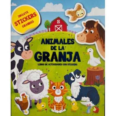 Libro de actividades 21x26 cm 16 pág. +4 pág. de stickers Animales de la granja Editorial Splash