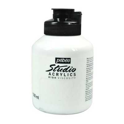 Acrílico alta viscosidad Studio (011) Blanco de Titanio x500 ml Pebeo