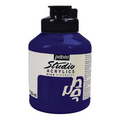 Acrílico alta viscosidad Studio (015) Azul ultramar x500 ml Pebeo