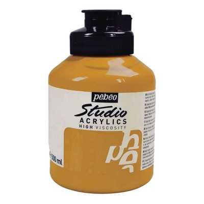 Acrílico alta viscosidad Studio (027) Ocre amarillo x500 ml Pebeo