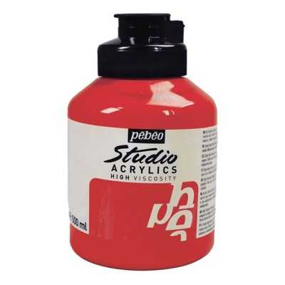 Acrílico alta viscosidad Studio (033) Rojo de cadmio x500 ml Pebeo