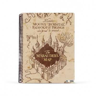 Cuaderno con espiral A4 tapa flexible Harry Potter II x 80 hojas rayado Mooving