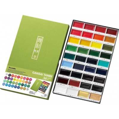 Set de acuarelas Gansai Tambi x24 colores Kuretake