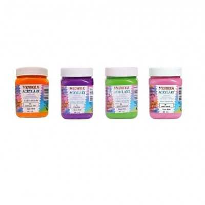 Acrílico Decorativo Acrylart metalizado/ perlado/ fluo x250 ml Eureka