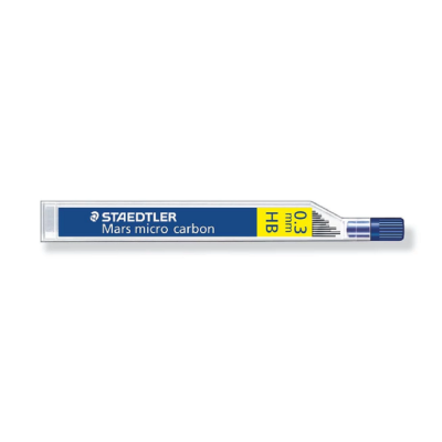 Minas 0,3 mm Mars micro carbón HB x12 unidades Staedtler
