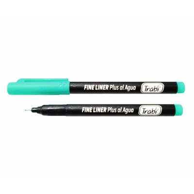 Microfibra punta metálica Fine Liner Plus turquesa pastel trazo 0,2 mm Trabi