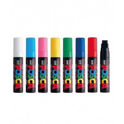 Marcador Posca 15 mm PC-17K Plata punta cuadrada Uni