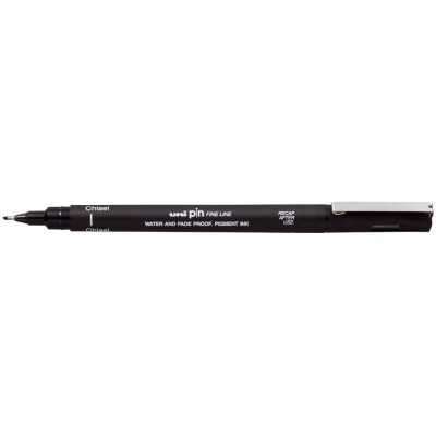 Microfibra graduada 1.0 mm Fine Line negro punta chisel Uni-Pin