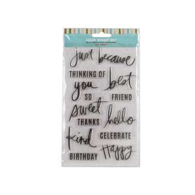 Sello siliconado cristal 4x7" Words Ibicraft
