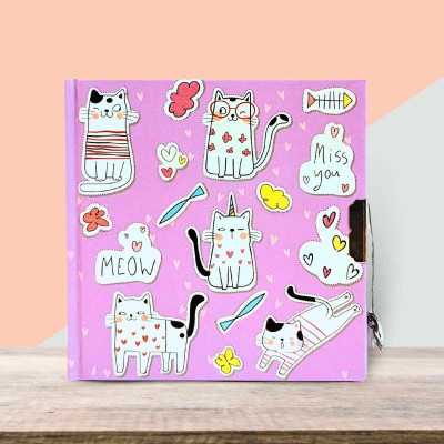 Diario íntimo 13x13 cm Gatos Colours