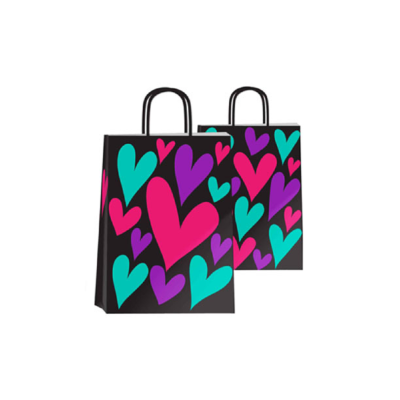 Bolsa de regalo luna Amor a color 22x10x30 cm Premium Pack