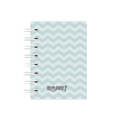 Libreta A7 cartone zig zag x 90 hojas cuadriculadas Rome