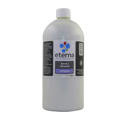 Barniz y diluyente al agua satinado 1000 ml Eterna